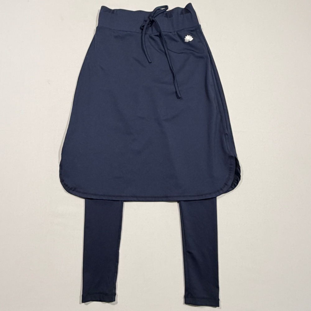 Snoga Athletics Skirt Leggings Women XS Navy Blue Modest Activewear Yoga Gym